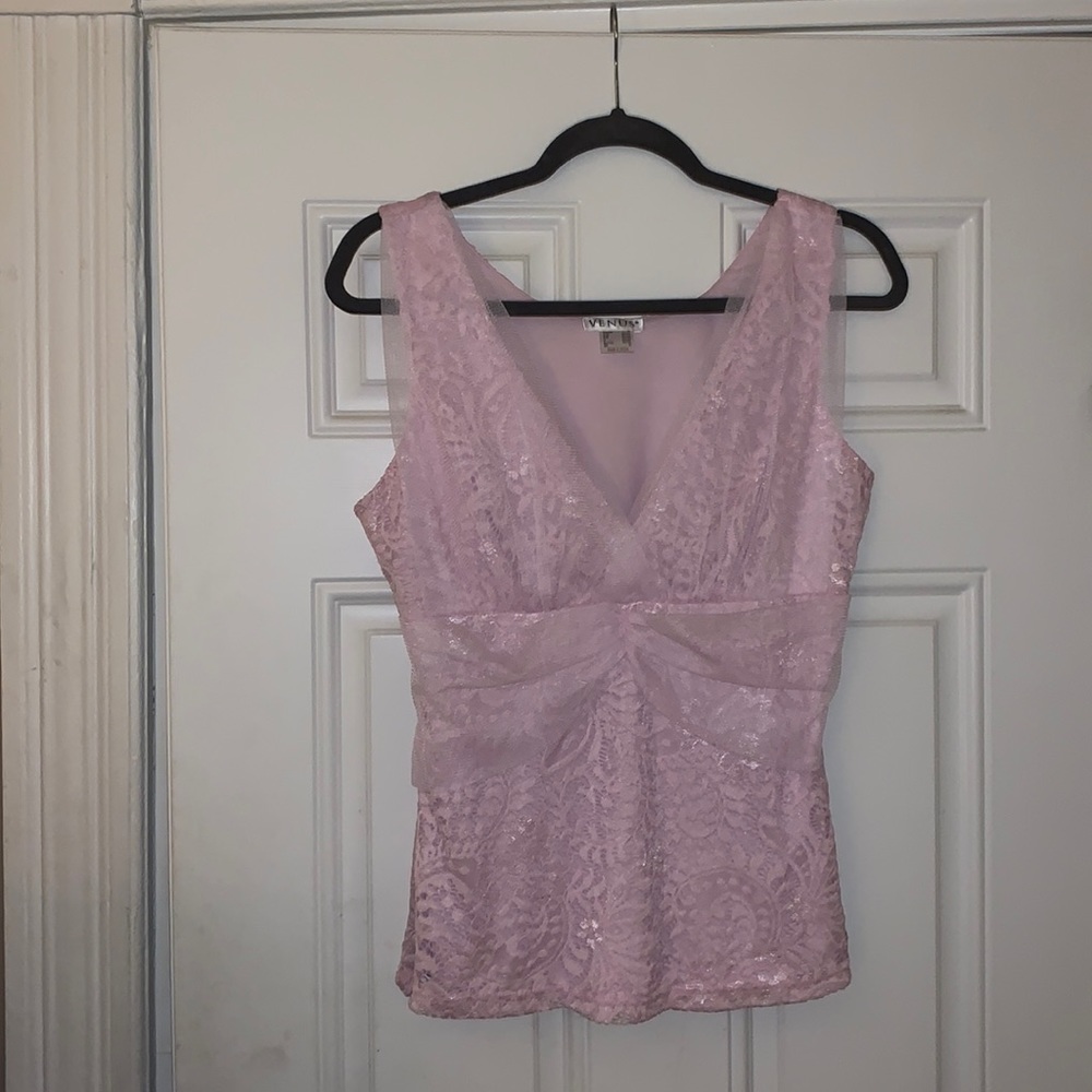 Pink lace blouse